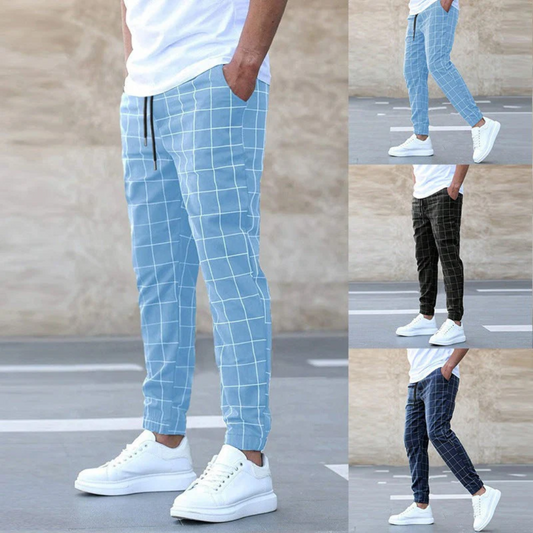 Luciano Couture Gridline Leisure Pants